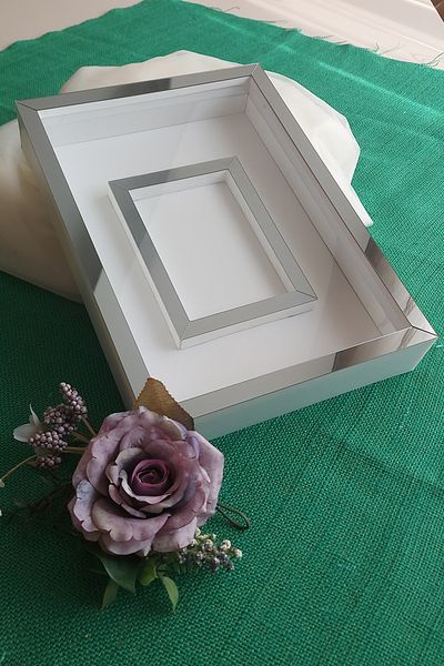 hobicehayaller 25x35 Cm Memory Frame with Photo Section!New Fashion Rose Boxes!Promise Engagement Flower Design!