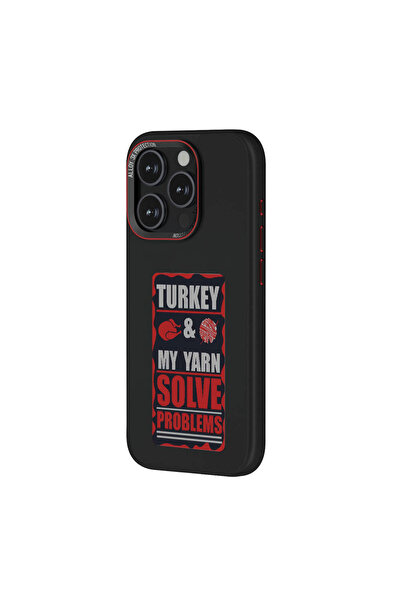 Rivor Apple iPhone 15 Pro Uyumlu Kılıf Kamera Çıkıntılı Ekranı Yansıtan Akıllı NFC Hassas Buton Kapak