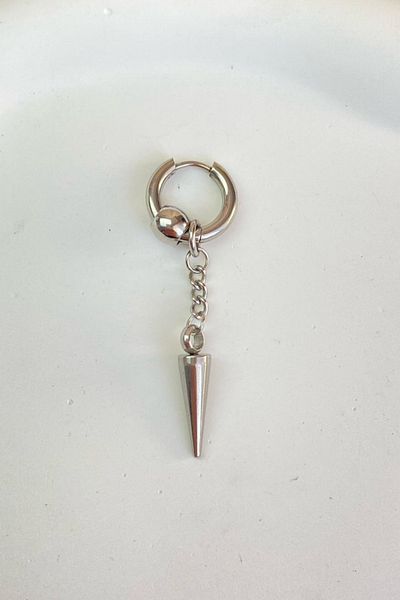Jaida Moda Unisex 316l Surgical Steel Spayk Model Dangle Hoop Earrings