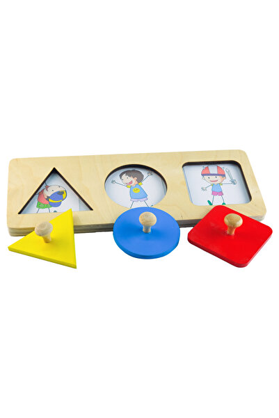 BALATOYZ Toddler 3 Sekilli Süprizli Puzzle