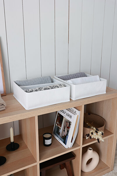 REKHOME 2 Πακέτα Λευκό Παιδικό Δωμάτιο 3 θέσεων Ντουλάπα Συρτάρι Κάλτσες Organizer Κυψελοειδή Ακορντεόν Organizer