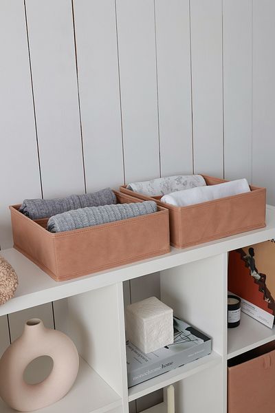 REKHOME 2 Πακέτα Μπεζ Παιδικό Δωμάτιο 3 θέσεων Ντουλάπα Συρτάρι Πλυντήριο Κάλτσες Organizer Κυψελοειδή Ακορντεόν Organizer