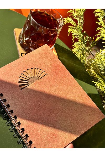 esamore concept Custom Your Name Wooden Covered Agenda Notebook Diary, Spiral Wooden Covered Notebook, Memory Book