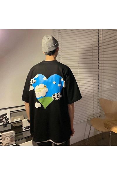 Touz Moda Neverhood Black Unisex Oversize T-shirt