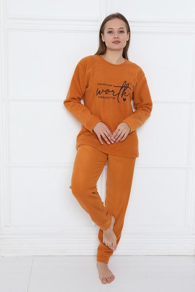 FAMES PİJAMA Women's Fleece Pajama Set - Personality Quality