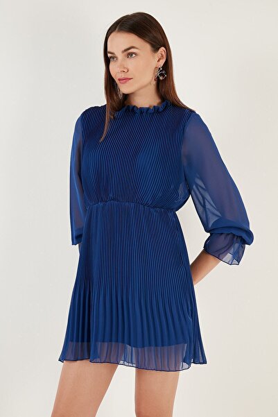 Lela Μίνι φόρεμα με πλισέ σιφόν με λεπτομέρεια μανίκι 611shn03