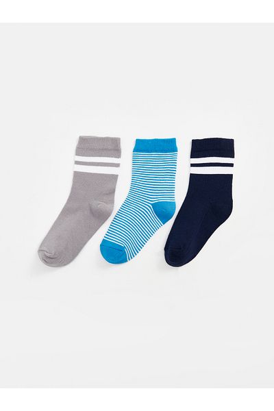 LC Waikiki Set of 3 Striped Socks for Boys
