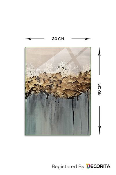 Decorita Masa din sticla |   Seria romantică |   Set de 2 |   Pietrele plângătoare |   30 cm pe 40 cm