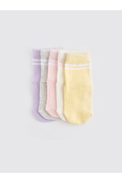 LC Waikiki Striped Baby Girl Socks 5-Piece