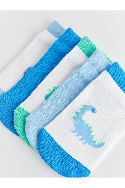 LC Waikiki Patterned Baby Boy Booties Socks Pack of 5