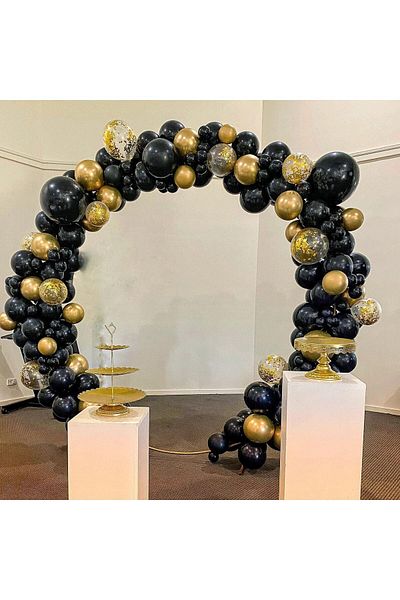 Janissary 30 Pieces "BLACK - GOLD" Balloon Combination Indoor Birthday Party "CHOOSE YOUR OWN CONCEPT