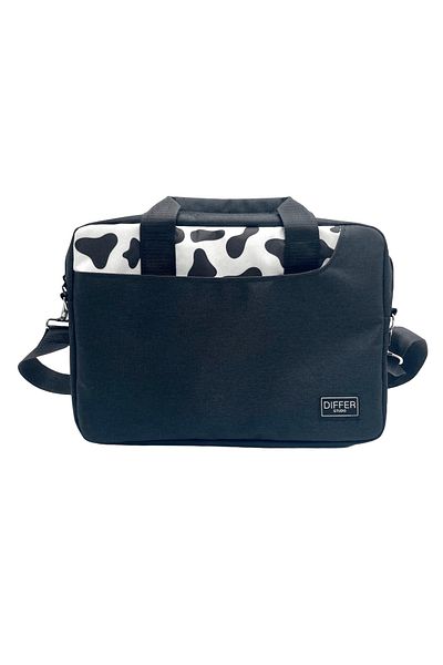 Differ Studio 13-14'' Inch Cow Pattern Black Unisex Laptop/Macbook/notebook/computer/briefcase