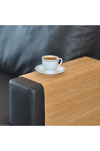 Berkfa Natural Bamboo Foldable Sofa Side Armrest Tray 65x37cm