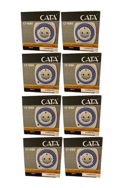Cata CT-9180 3680W 16 Ampere Mechanical Time Clock (8 Pieces)