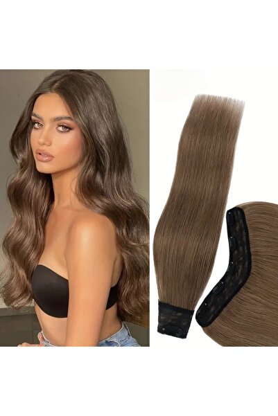 AKOLİFE Perucă de păr cu fixare rapidă Kumral U Part - Extra volumin - LAMELĂ