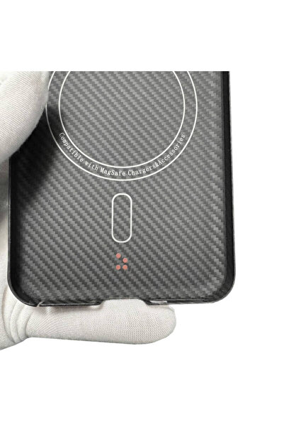 aldtelekom Xiaomi Mi 14 Uyumlu Kılıf Magsafe Şarj Özellikli 600D Kevlar Karbon Kapak