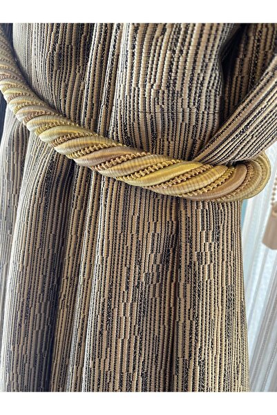 VANESSA PERDE Sarı Renk Perde Bağlama Halatı 2 Adet