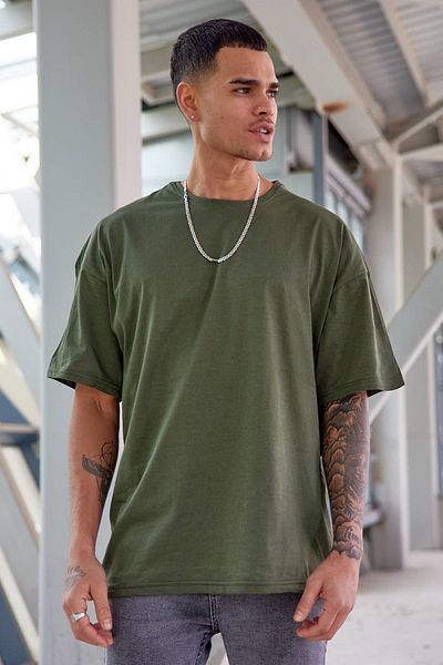 Buteks Ανδρικό μπλουζάκι Boyfriend Oversize Crew Neck Boyfriend Cotton Casual Boyfriend Basic