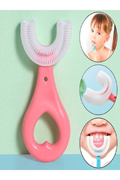 Kazanabil U ŞEKLİNDE PRATİK ÇOCUK DİŞ FIRÇASI PEMBE