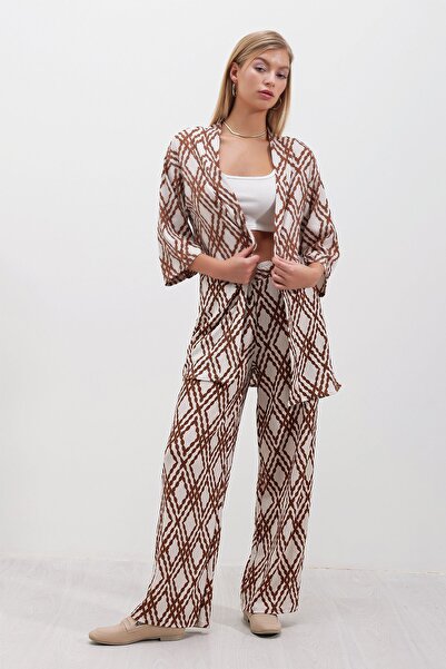 HAKKE Desenli Kimono TAKIM