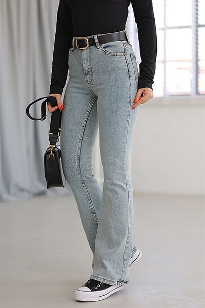 Geppetto Benjamin Snow Wash Gold Spaniol Jean Spaniol Pantaloni din denim cu talie înaltă