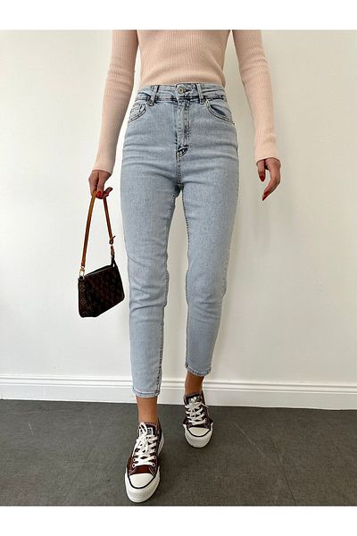 Geppetto Pantaloni lungi Mary Vintage Straght Fit cu talie înaltă