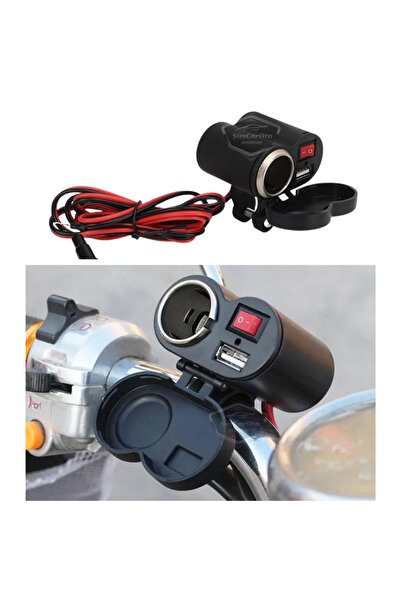 ŞüsCarOto Aksesuar Motosiklet Atv Elektrikli Bisiklet Jetski 12-45V Çakmaklık...