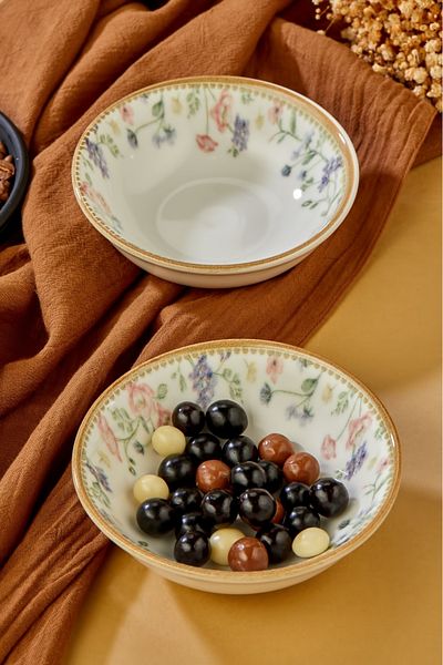 Cooker Luxury 6-Piece 9cm Mini Porcelain Digital Printed Sauce Bowl and Jam Set