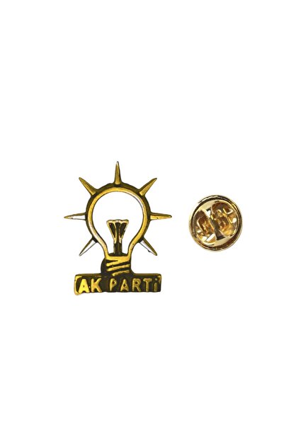 Genel Markalar Ak Parti Rozet Yaka Rozeti Broş Gold Altın