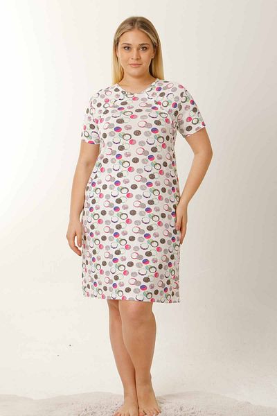 par lingerie pl CAMA DE NOAPTE DE MATERNITATE CU MÂNECĂ SCURTĂ, ALB