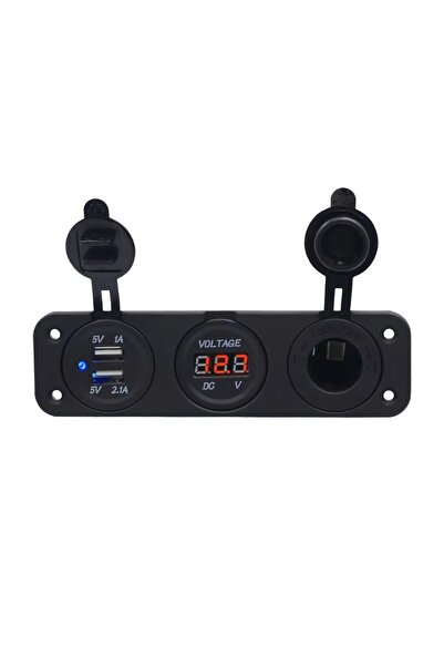 Concord CH-33 Çift Usb Girişli 1A– 2.1A Dijital Göstergeli Çakmak Araç Şarj