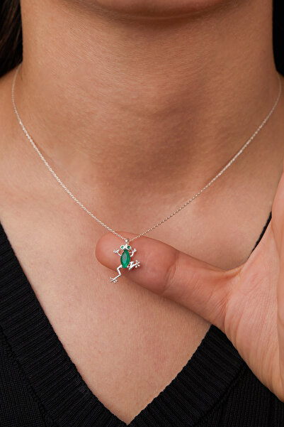 Elika Silver Kadın Kurbağa Model 925 Ayar Gümüş Kolye