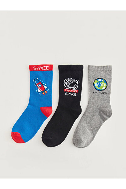 LC Waikiki LCW Kids момчешки чорапи с мотиви, 3-пакет