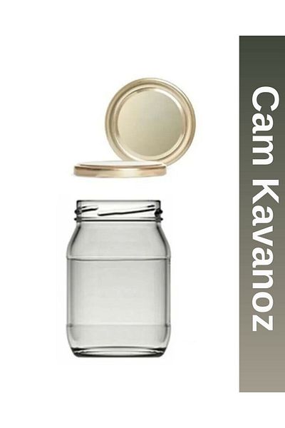 Viyalente Glass Jar 190 Cc Gold Lid 6 Pieces Gold Mama Tp00577