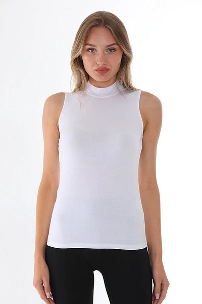 MissKATRE Miss Katre Women's Turtleneck Zero Sleeve Badi