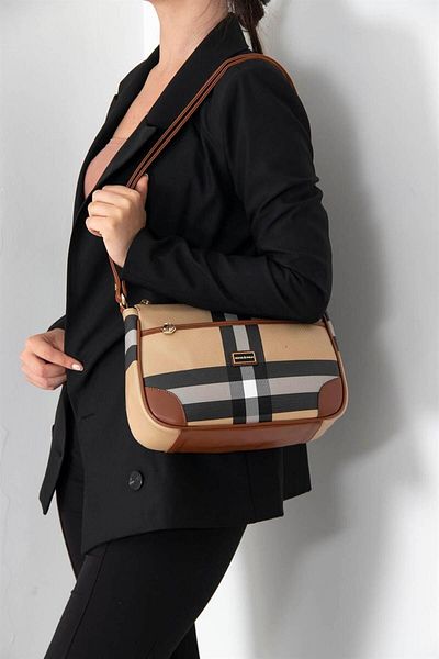 Silver Polo Silver & Polo Beige - Geantă de damă Tan Sp1060