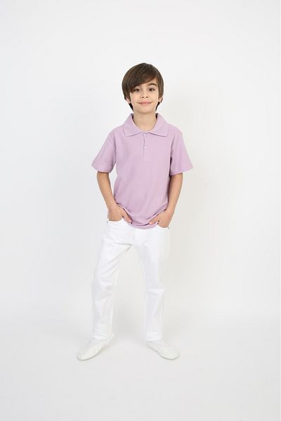 Dıgıl Kids Boy's Suit Lakoos White Pantalon Yellow Turquoise Lilac Red Pink Polo Collar