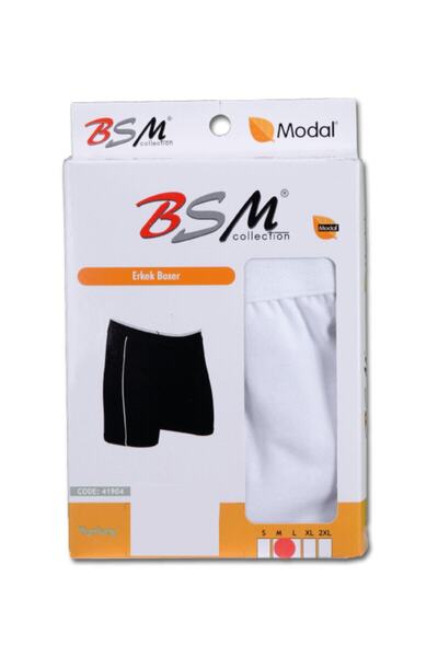 BSM Men's White Modal Cotton Soft Breathable Quality Boxers