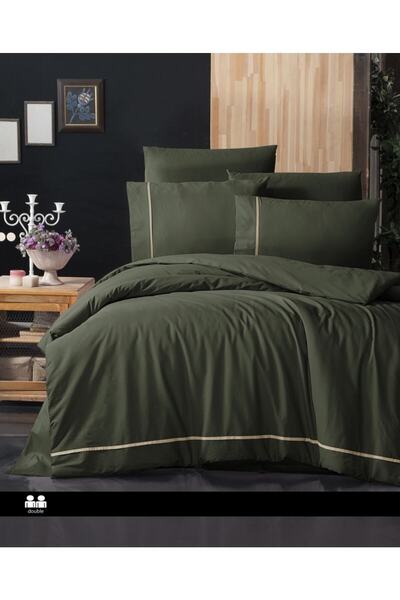 DENİZLİ ÇEYİZ طقم غطاء لحاف مزدوج داكن فاخر من First Choice Ranforce Alisa