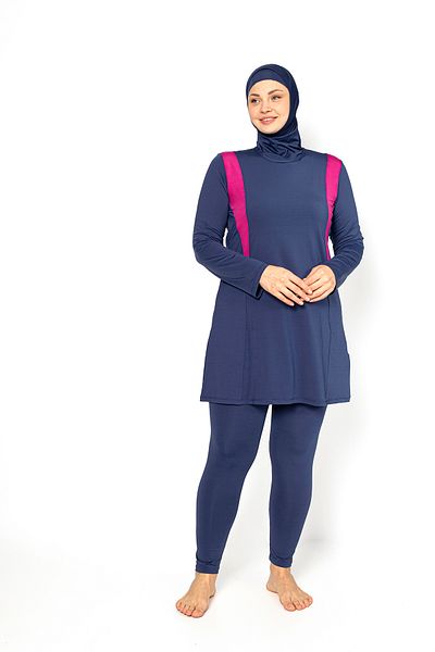 SEBOTEKS Γαρνιρισμένο ολόσωμο μαγιό Hijab μεγάλου μεγέθους 5410