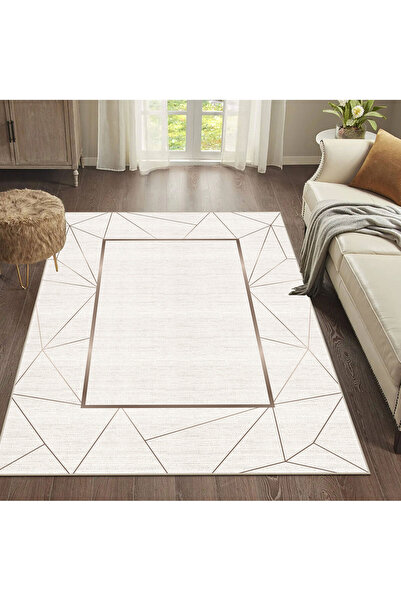 FABBHOME Modern Dijital Baskı Dört Mevsim Yıkanabilir Kaymaz Taban Salon Halı...