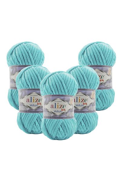 Alize Velluto 5 τεμαχίων 490 Garden Mint Πλεκτό Κλωστή