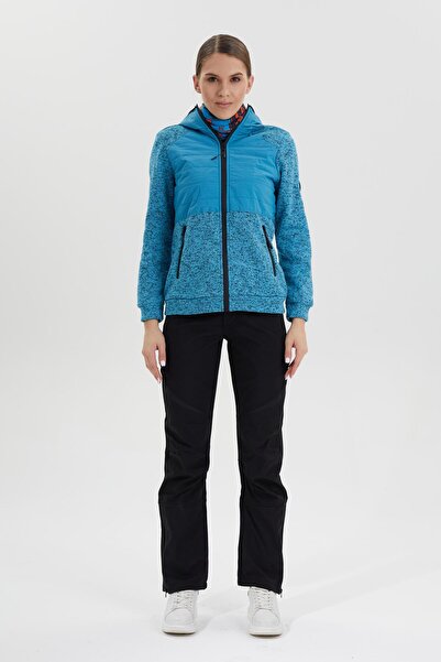 Exuma Kadın Turkuaz Polar Sweat 2321136