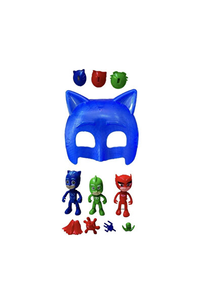 layfhex Kedi Çocuk Maskeli PJ Mask Pijamaskeliler Figürleri Oyuncak Seti