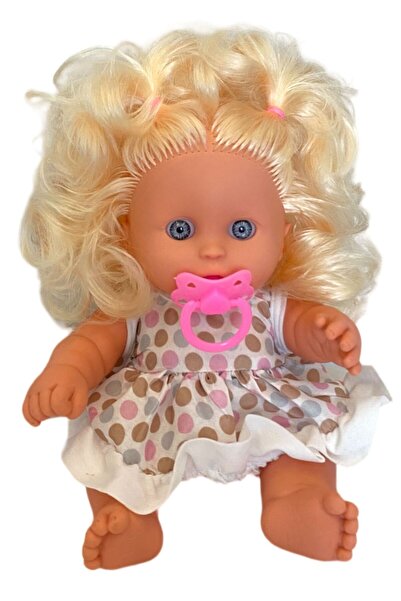 Gamze Oyuncak Sweet Baby Ağlayan Sarı Saçlı Et Bebek Oyuncak (25 CM)