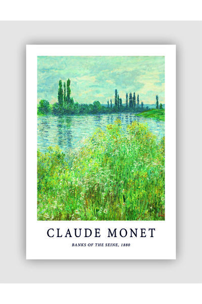 Banks Of The Seine, 1880 Claude Monet Wall Poster - Thick Paper - Frameless