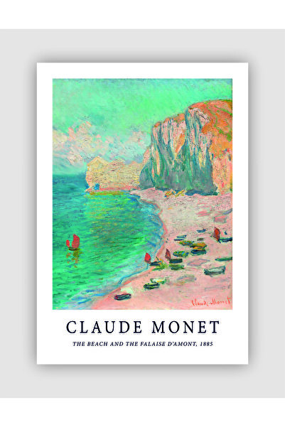 fırsatlar diyarı The Beach and The Falaise Dámont, 1885 Claude Monet Duvar Po...