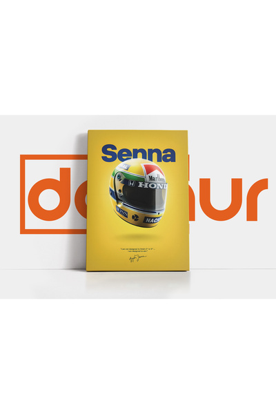 F1 Ayrton Senna Kask Formula 1 Özel Tasarım Kanvas Tablo