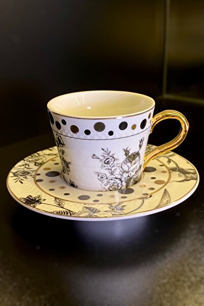 Lucky Art Milana Bone Coffee Cup Set for 2 People