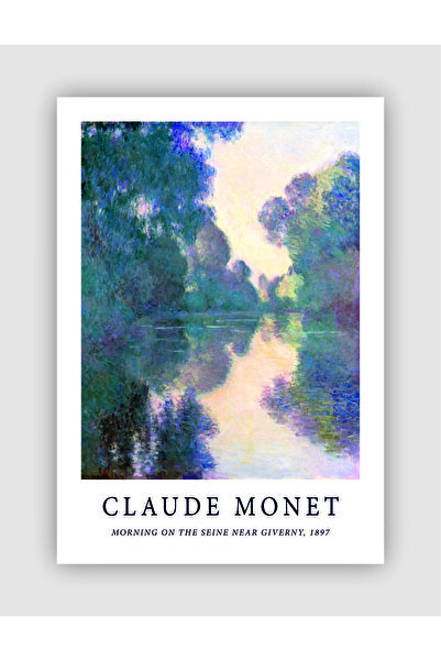 Morning Of The Seine Near Giverny, 1897 Claude Monet Wall Poster - Thick Paper - Frameless